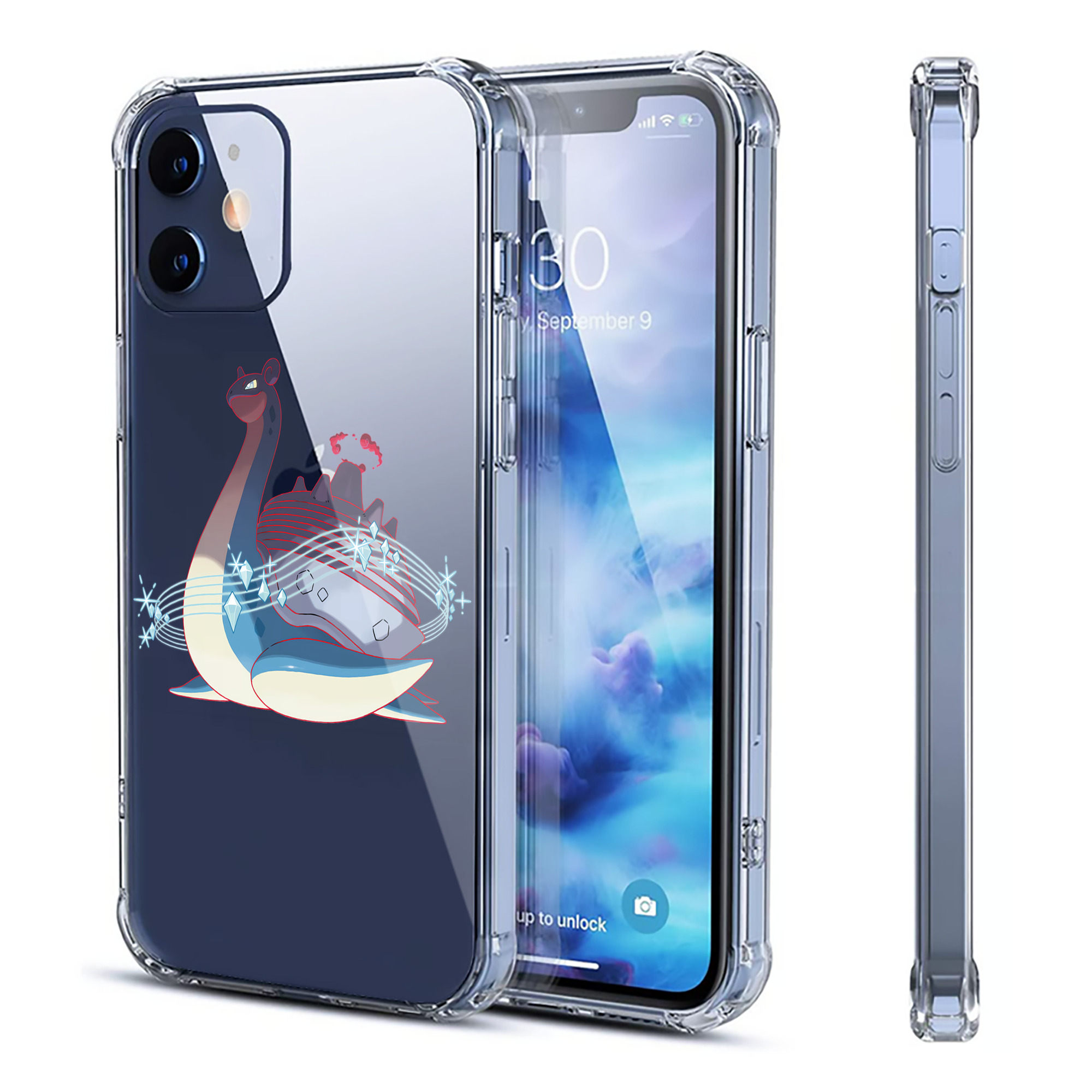 （画像用） ポケットモンスター Pokémon 【iPhone 12シリーズ対応】透明スマホケース（クリアソフトケース）